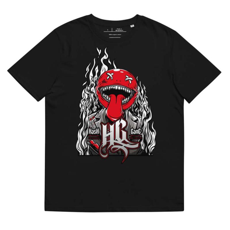 Black T-shirt - Hash Gang - Red Lebanese T-Shirts