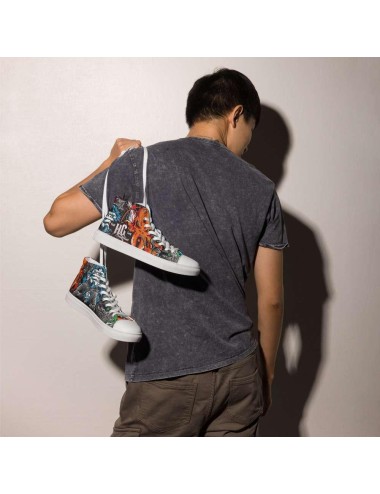 Hohe Sneakers aus Leinen für Männer - - Hash Gang