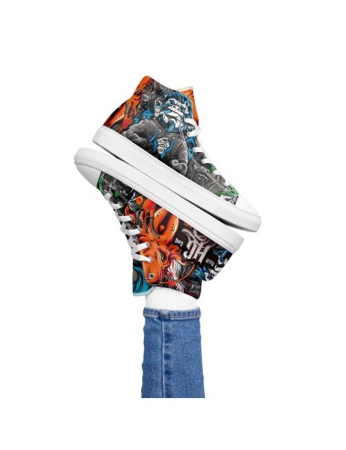 Baskets hautes en toile femme - Hash Gang