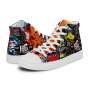 Women's canvas high top trainers - Hash Gang Shoes