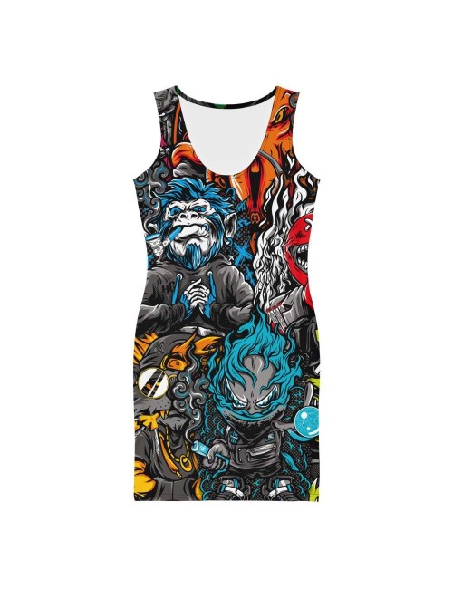 Eng anliegendes Kleid - - Hash Gang