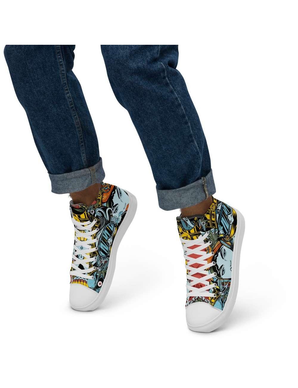 Baskets hautes en toile homme - Cannabis King