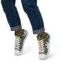 Men's canvas high top trainers - Cannabis King
