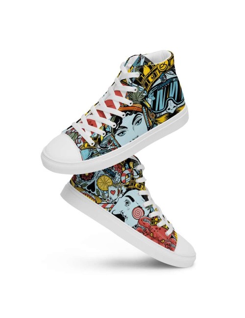 Baskets hautes en toile homme - Cannabis King