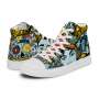 Men's canvas high top trainers - Cannabis King Shoes