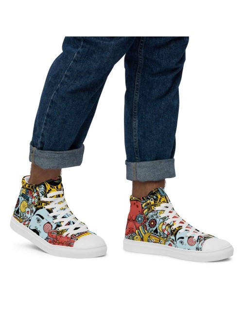 Baskets hautes en toile homme - Cannabis King