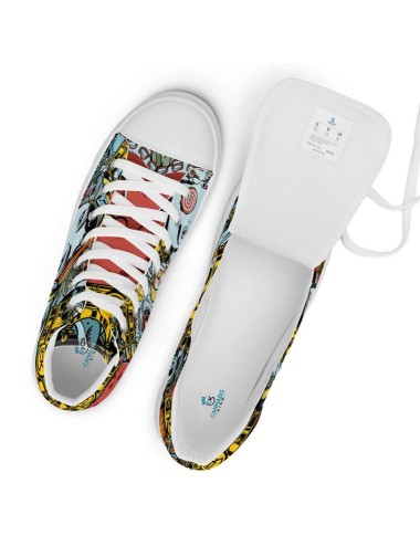 Women's canvas high top trainers - Cannabis King