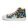 Women's canvas high top trainers - Cannabis King Shoes