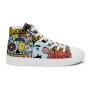 Women's canvas high top trainers - Cannabis King Shoes