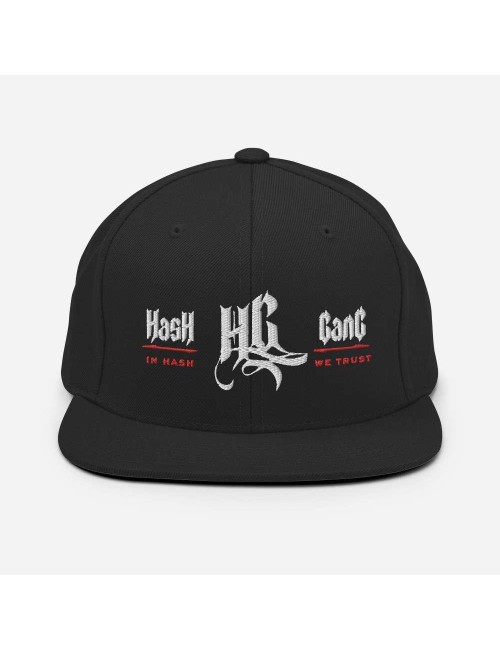 Snapback Cap - Hash Gang - Black or Black/Red
