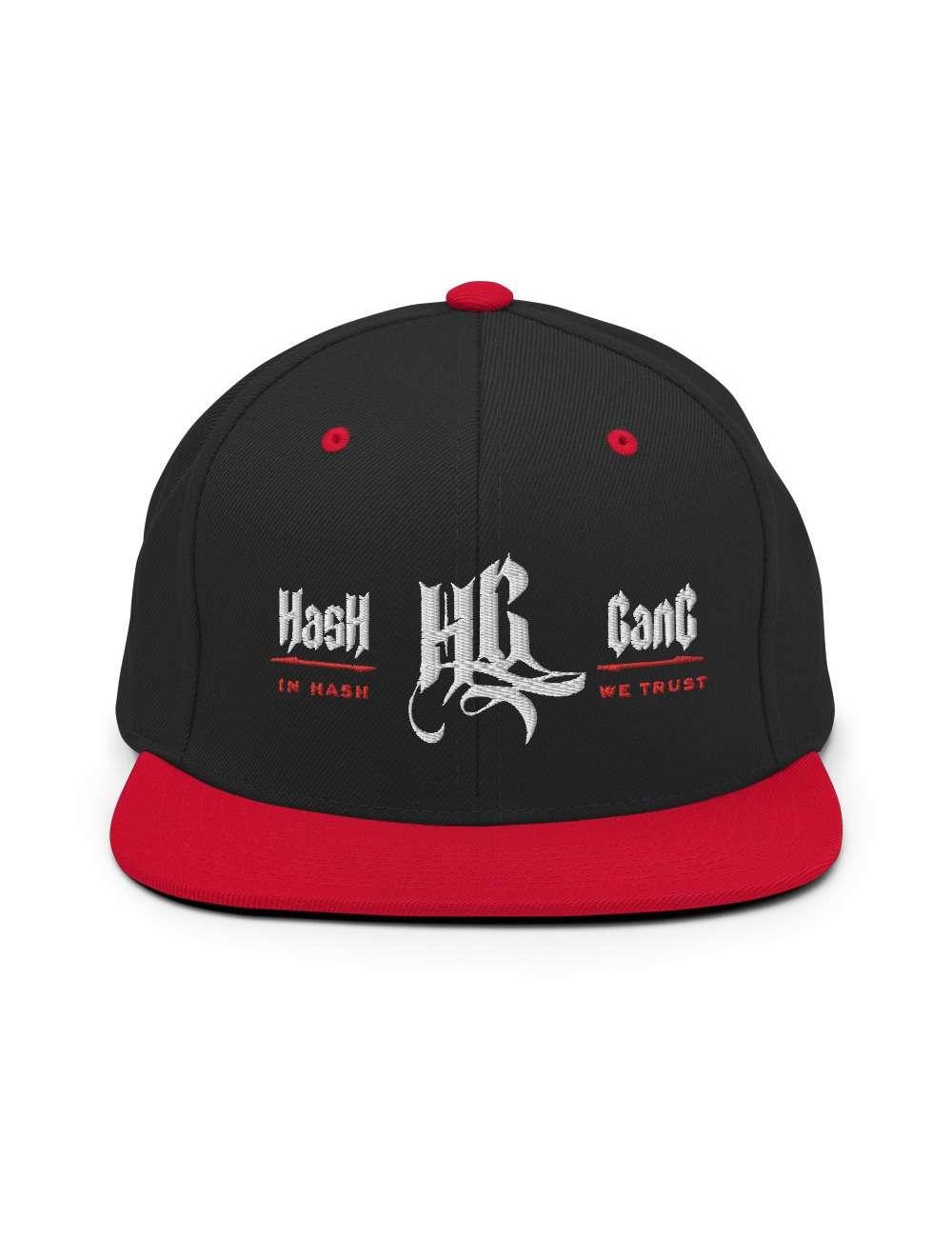 Snapback Cap - Hash Gang - Schwarz oder Schwarz/Rot