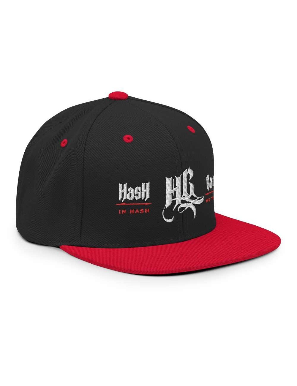 Snapback Cap - Hash Gang - Schwarz oder Schwarz/Rot