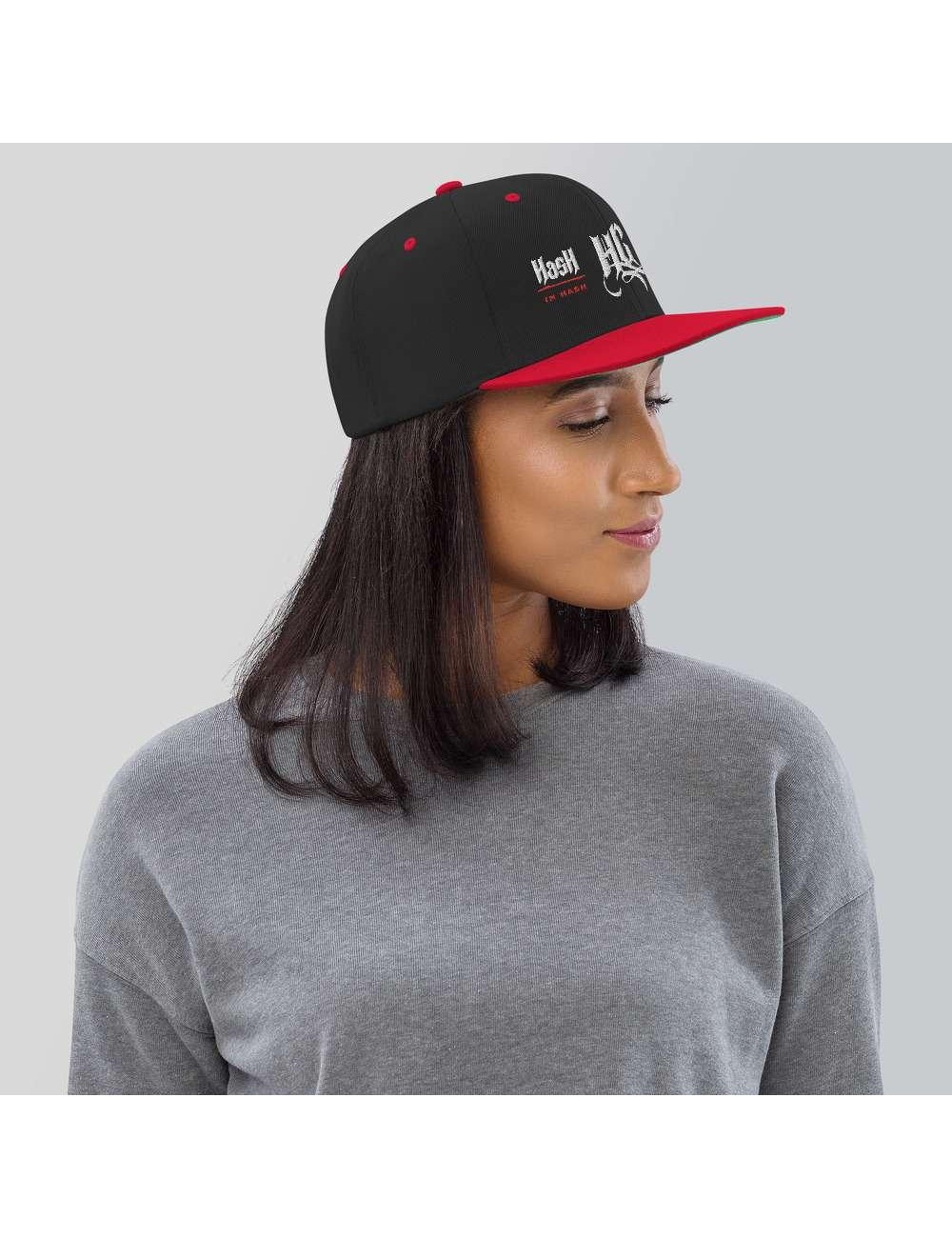 Casquette Snapback - Hash Gang - Noir ou Noir/Rouge