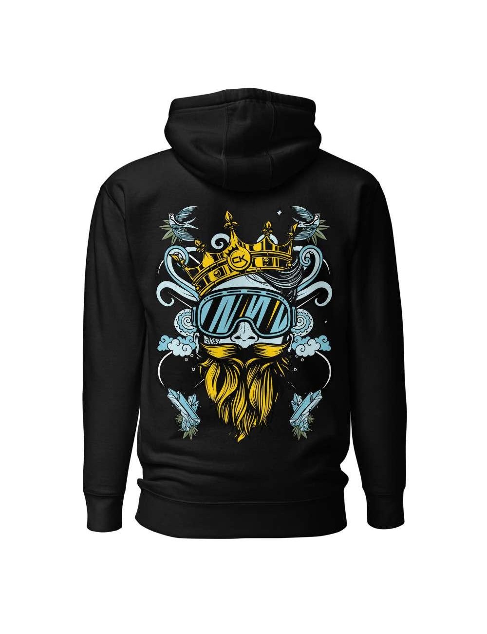 Sweat à Capuche Unisexe - Cannabis King - White Russian - 3 coloris