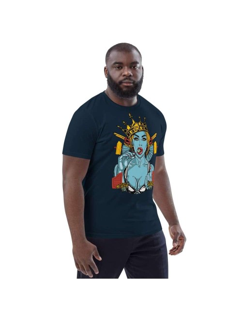 Unisex-T-Shirt aus Bio-Baumwolle - Cannabis King Seed Bank - Sunset Zkittlez - 4 Farben