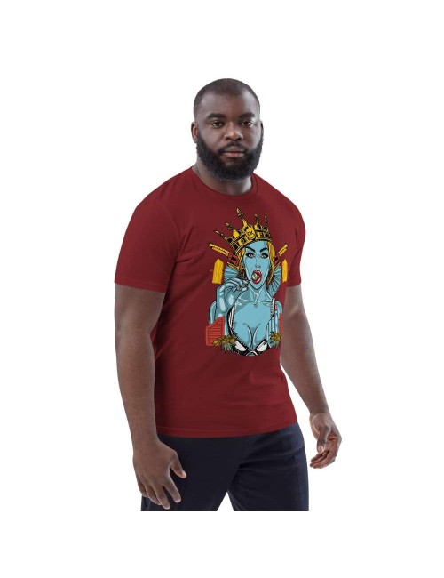 Unisex-T-Shirt aus Bio-Baumwolle - Cannabis King Seed Bank - Sunset Zkittlez - 4 Farben