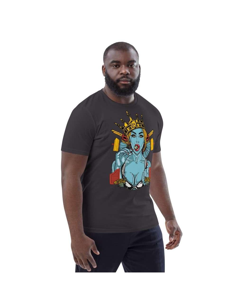 Unisex-T-Shirt aus Bio-Baumwolle - Cannabis King Seed Bank - Sunset Zkittlez - 4 Farben