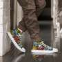 Hohe Sneakers aus Leinen für Männer - Cannabis King Seed Bank Schuhe