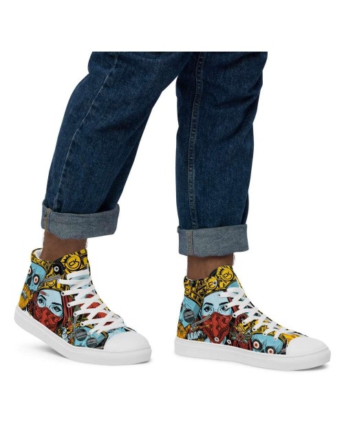 Baskets hautes en toile homme - Cannabis King Seed Bank