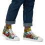 Hohe Sneakers aus Leinen für Männer - Cannabis King Seed Bank Schuhe