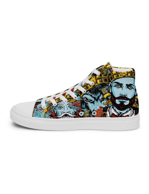 Men's canvas high top trainers - Cannabis King Seed Bank