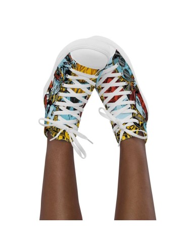 Hohe Sneakers aus Leinen für Frauen - Cannabis King Seed Bank