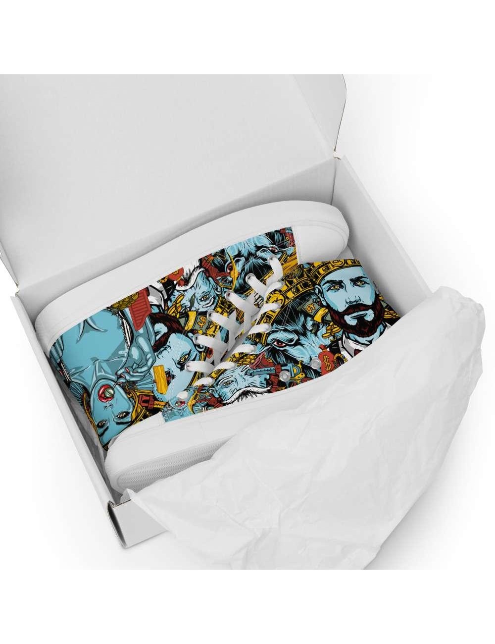 Hohe Sneakers aus Leinen für Frauen - Cannabis King Seed Bank