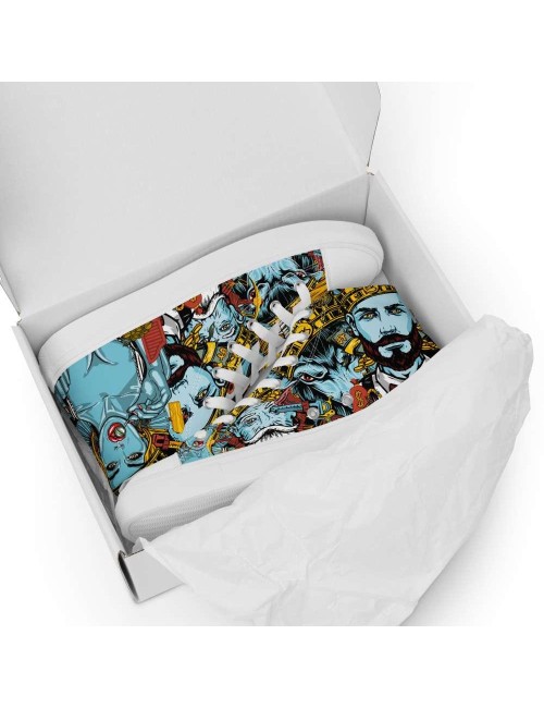 Women's canvas high top trainers - Cannabis King Seed Bank