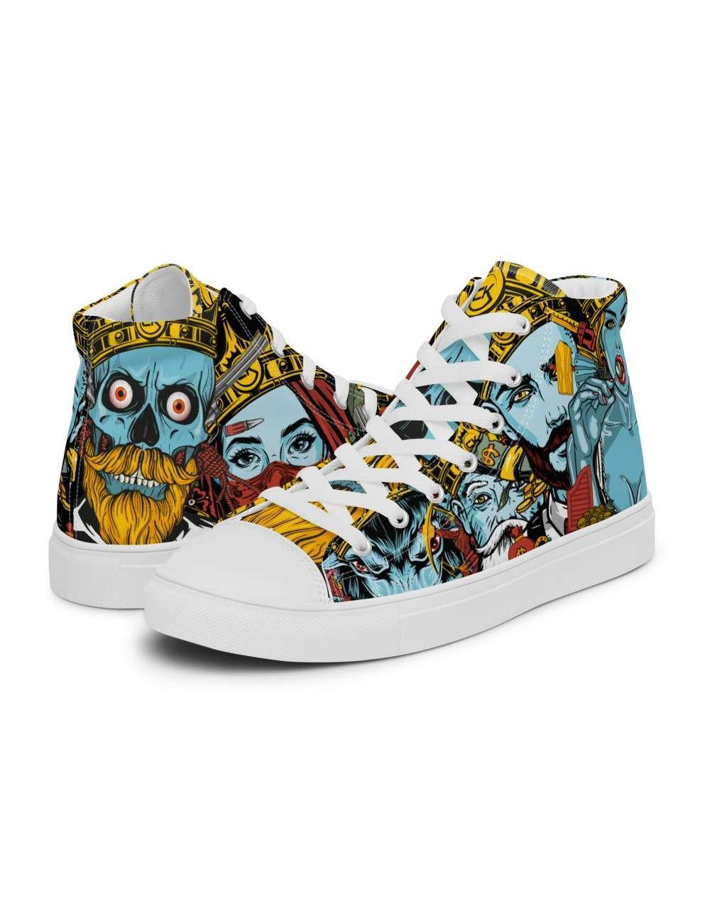 Hohe Sneakers aus Leinen für Frauen - Cannabis King Seed Bank