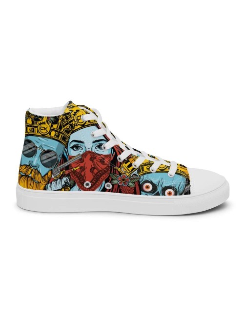 Women's canvas high top trainers - Cannabis King Seed Bank