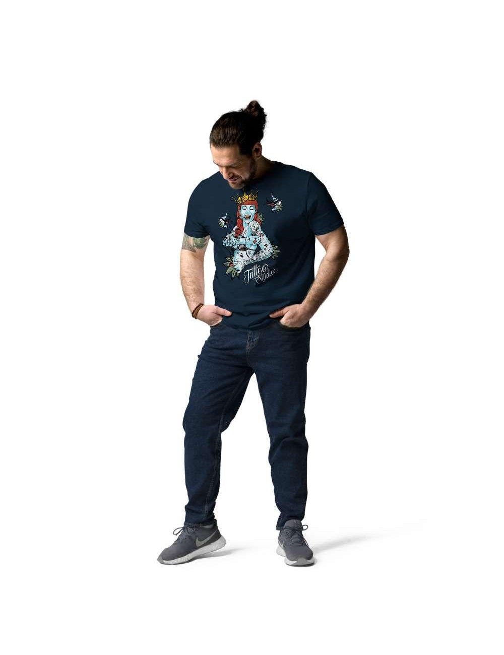 T-shirt unisexe en coton biologique - Cannabis King Tattoo Studio - 4 coloris