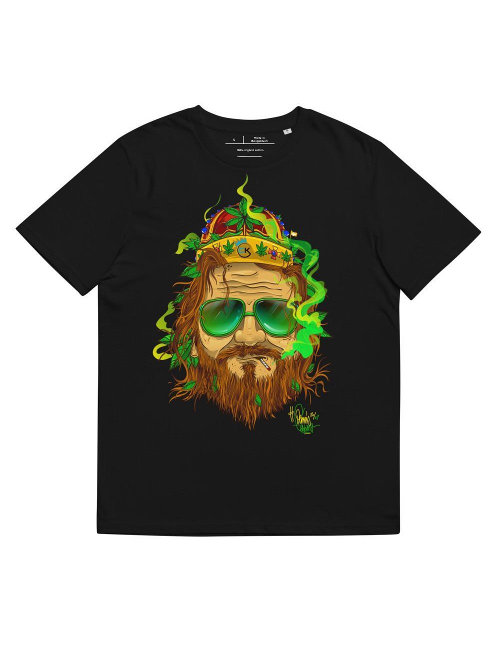 T-shirt unisexe  - Cannabis King - Dude King - 4 coloris