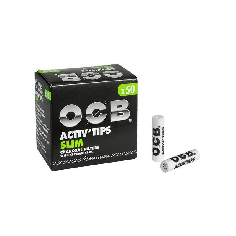 OCB Premium Slim Aktivkohlefilter 7mm (10 x 50 pcs.