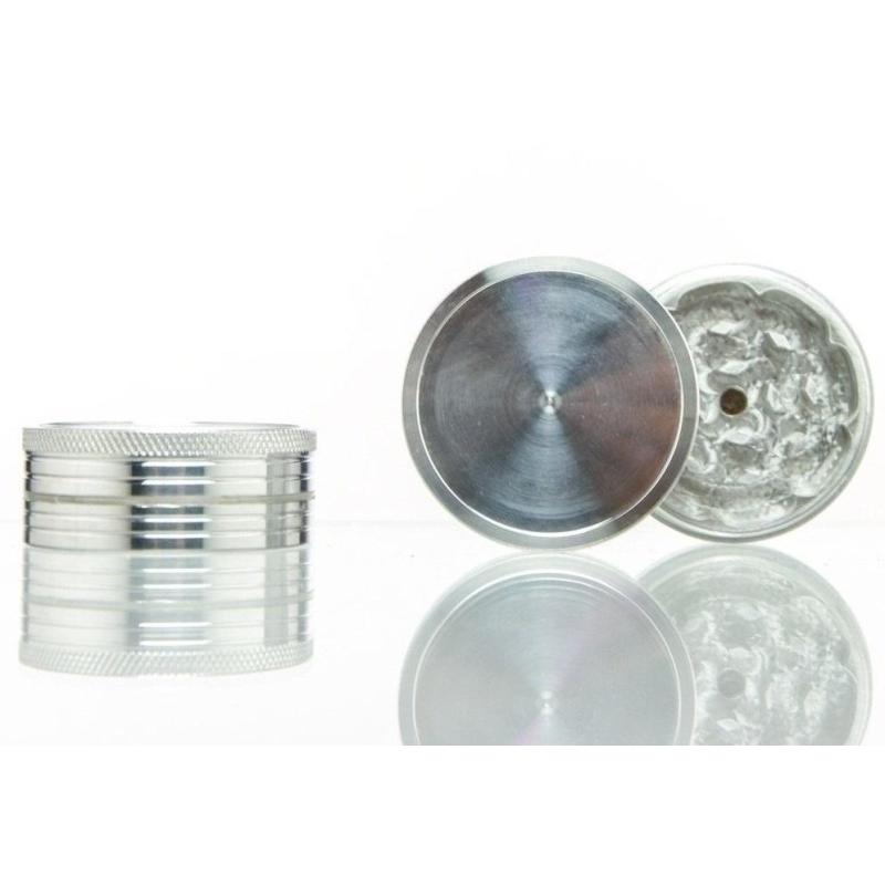 Alu Grinder 2-pièces 50mm Plain Silber KC Import