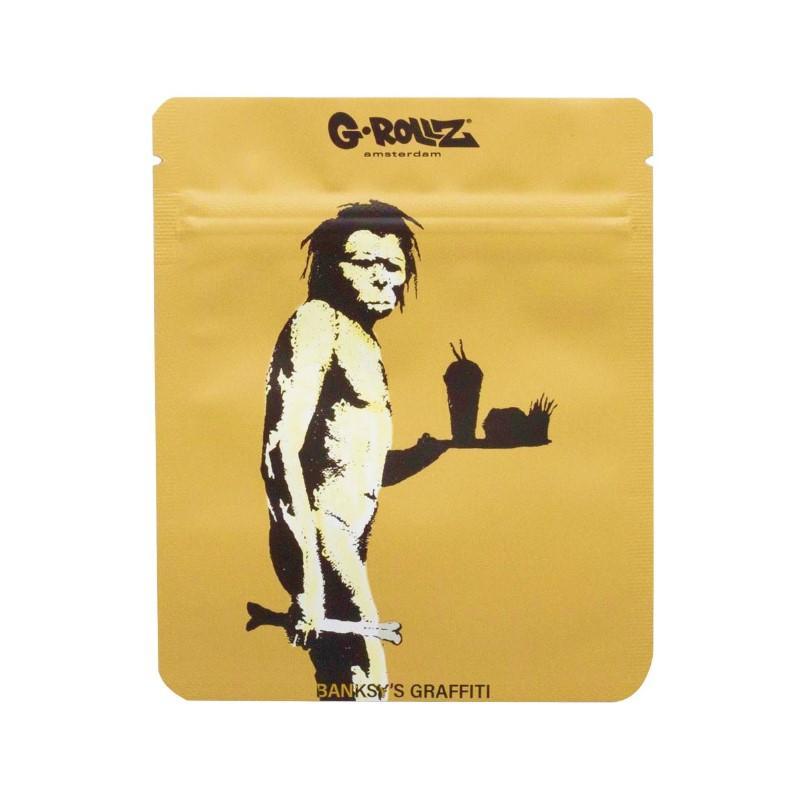 Banksy Bag - Fast Food Caveman (10cm x 12.