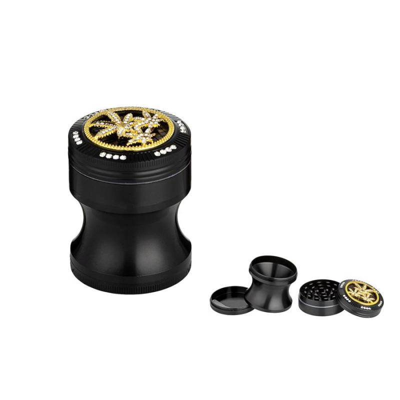 Alu Grinder 4-pièces 50mm Schwarz/Gold KC Import