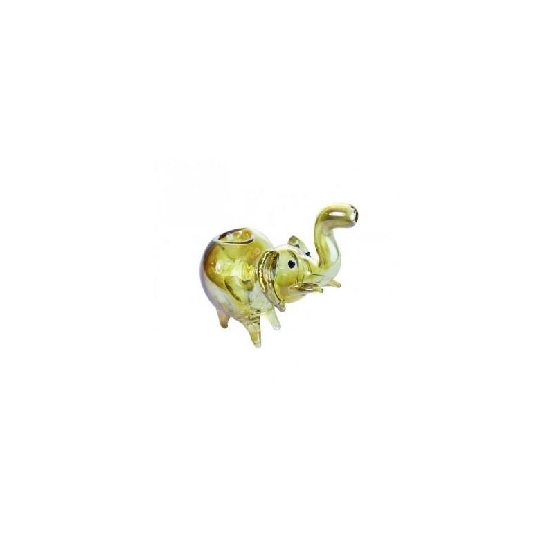 Elephant Pfeife Gold 12cm KC Import