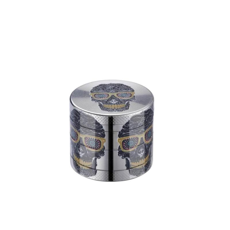 Grinder Mini Skull 4-pièces 40mm Schwarz KC Import