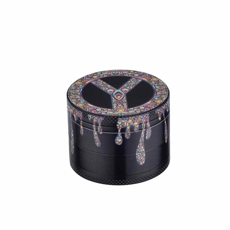 Grinder Dripping Peace & Love Paint 4-pièces 50mm Farbig KC Import