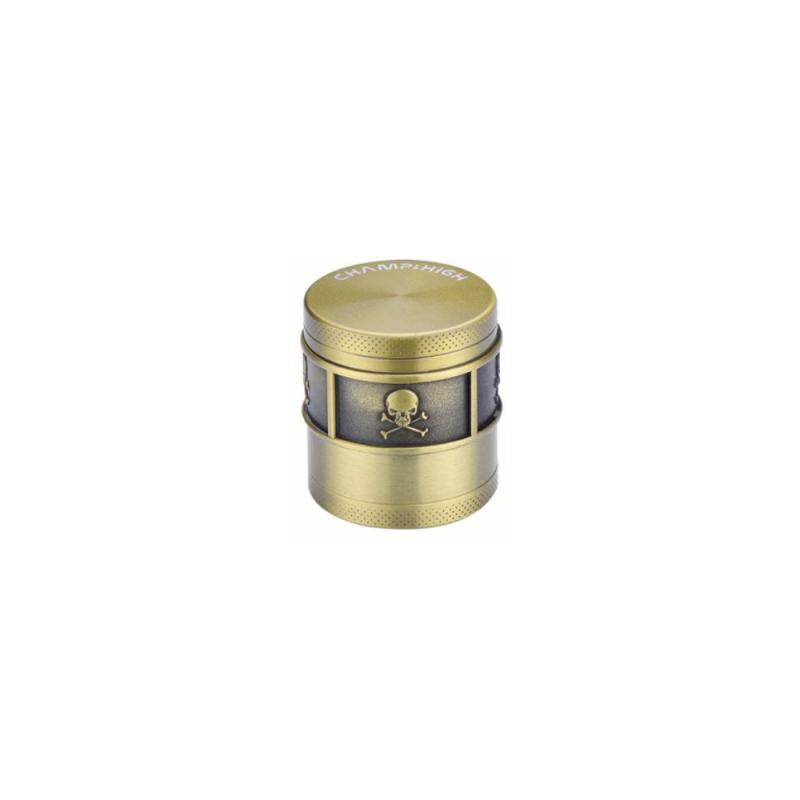 Alu Grinder Small Skull 4-pièces 40mm Gold KC Import