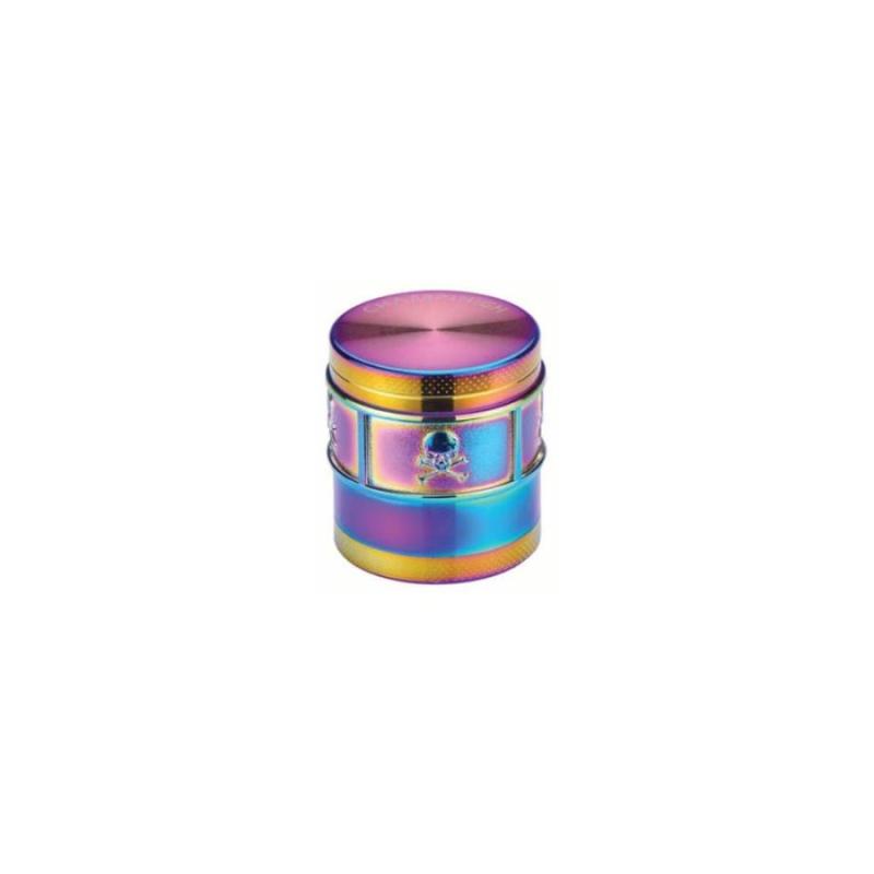 Alu Grinder Small Skull 4-pièces 40mm Rainbow KC Import