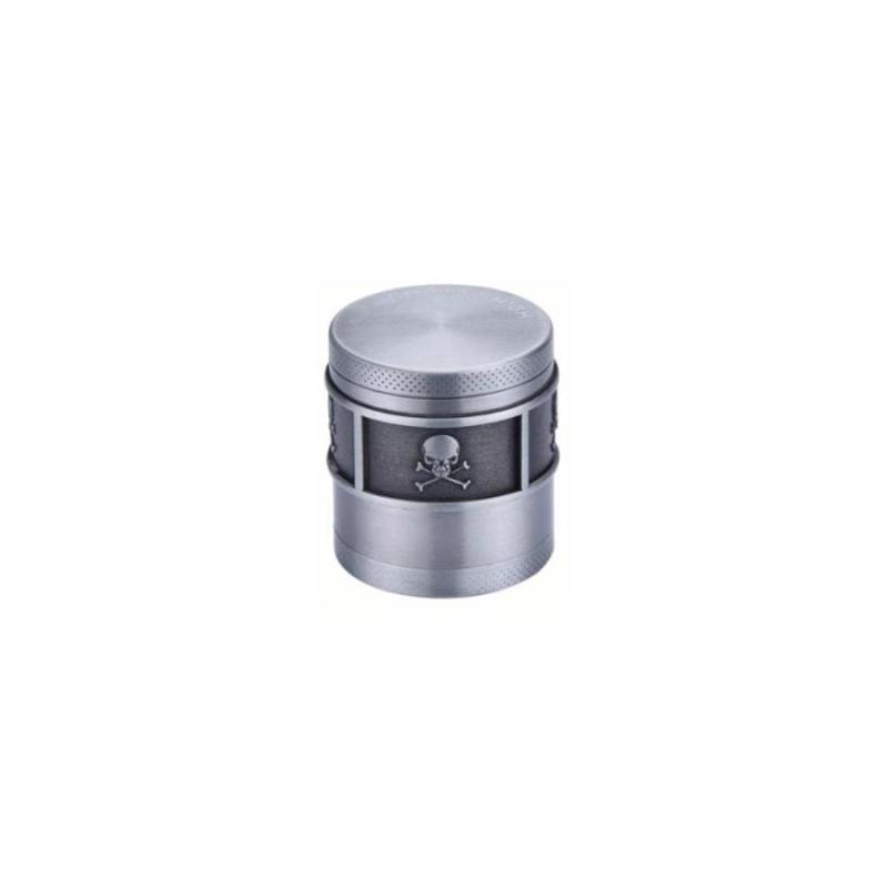 Alu Grinder Small Skull 4-pièces 40mm Silber KC Import