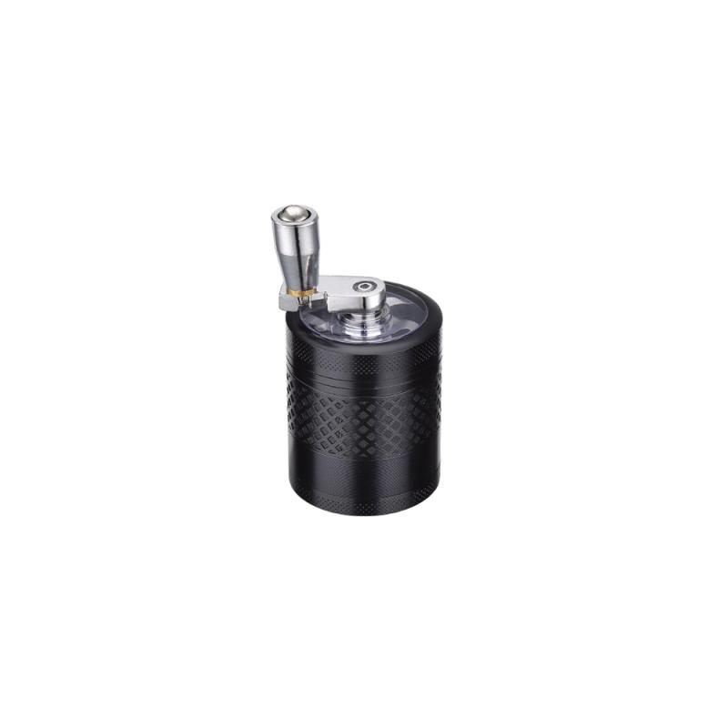 Grinder Alu mit Kurbel 4-pièces 40mm Schwarz KC Import