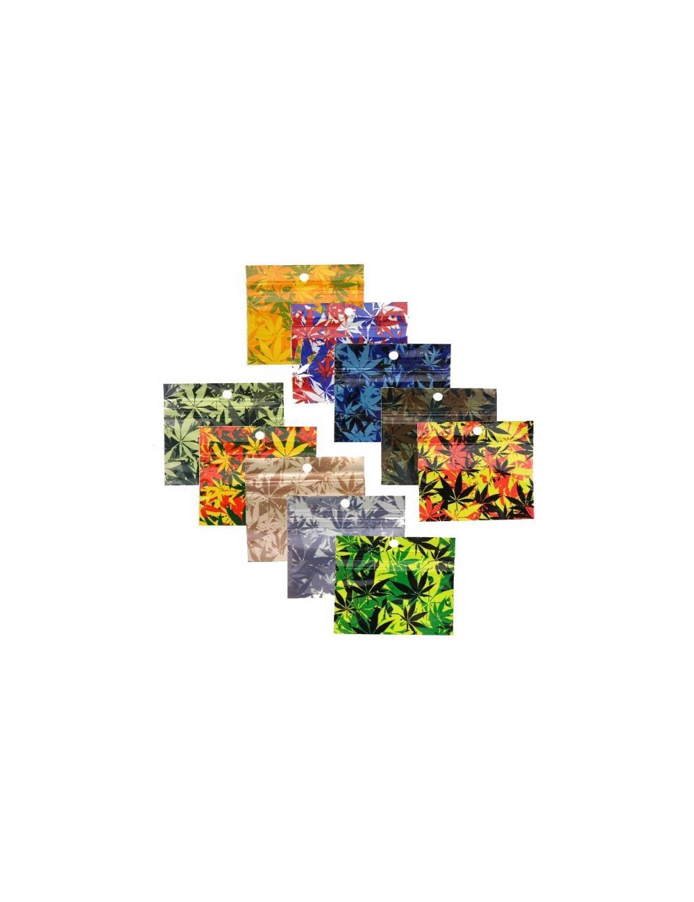 Alu Bag (8cm x 9cm) Gelb, Grün