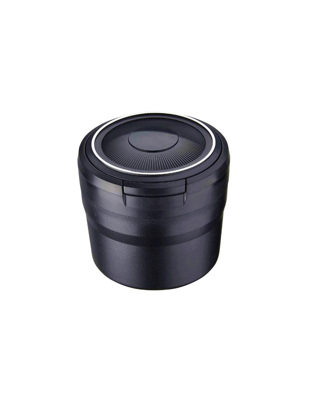 Auto Aschenbecher Mini mit LED Schwarz