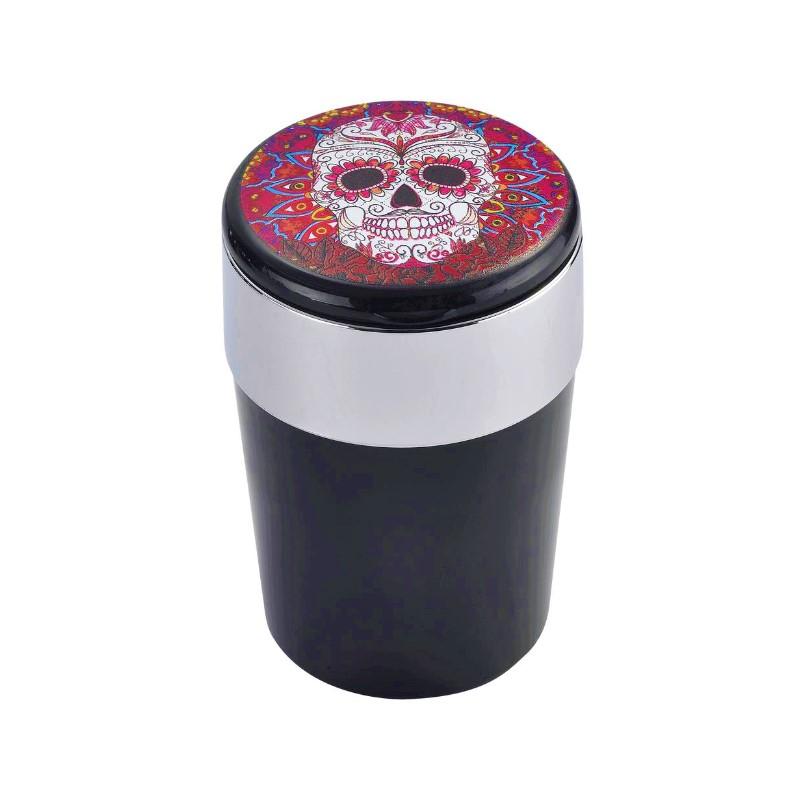 Auto Aschenbecher Skull mit LED Sujet 3 KC Import