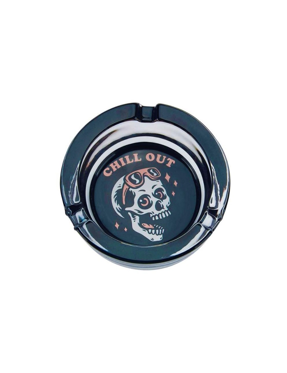 Cendrier en verre Skull Chill Out
