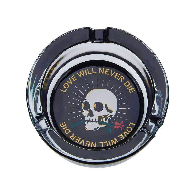 Skull Glas Aschenbecher Love Will Never Die KC Import