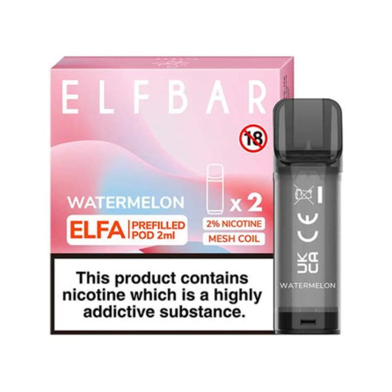 Elf Bar ELFA Prefilled Pod (2 x 2ml) Watermelon Accueil