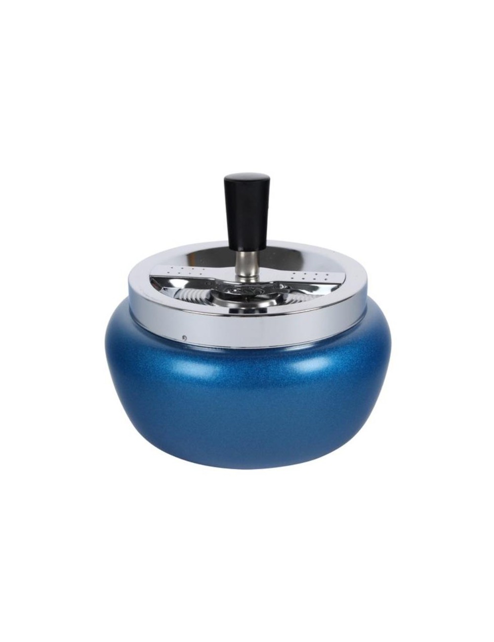 Drehaschenbecher Blau Metallic 11cm